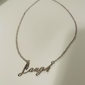 Vintage Sterling Necklace “Laugh”.